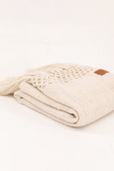 Puna Llama Throw - Natural White