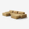Modo 3 Piece (142") Sofa + 2 Ottoman - Performance Fabric - Chamomile