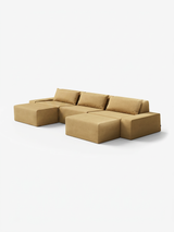 Modo 3 Piece (142") Sofa + 2 Ottoman - Performance Fabric - Chamomile