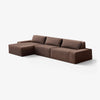 Modo 3 Piece (142") Sofa + Ottoman - Performance Fabric - Mocha