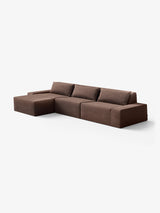 Modo 3 Piece (142") Sofa + Ottoman - Performance Fabric - Mocha