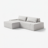 Modo 2 Piece (102") Sofa + Ottoman - Performance Fabric - Natural