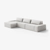 Modo 3 Piece (142") Sofa + Ottoman - Performance Fabric - Natural