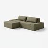 Modo 2 Piece (102") Sofa + Ottoman - Performance Fabric - Sage