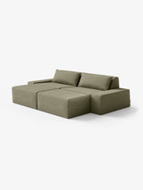 Modo 2 Piece (102") Sofa + 2 Ottoman - Performance Fabric - Sage