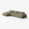 Modo 3 Piece (142") Sofa + Ottoman - Performance Fabric - Sage