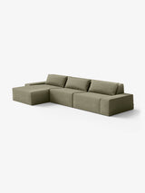 Modo 3 Piece (142") Sofa + Ottoman - Performance Fabric - Sage