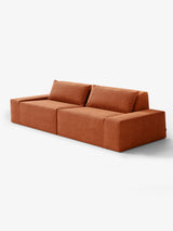 Modo 2 Piece (102") Sofa - Performance Fabric - Terracotta