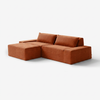 Modo 2 Piece (102") Sofa + Ottoman - Performance Fabric - Terracotta