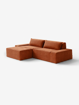 Modo 2 Piece (102") Sofa + Ottoman - Performance Fabric - Terracotta