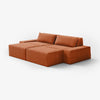 Modo 2 Piece (102") Sofa + 2 Ottoman - Performance Fabric - Terracotta