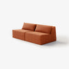 Modo Armless (80") Sofa - Performance Fabric - Terracotta