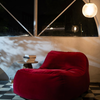 Dune Lounge Chair Velvet - Rouge