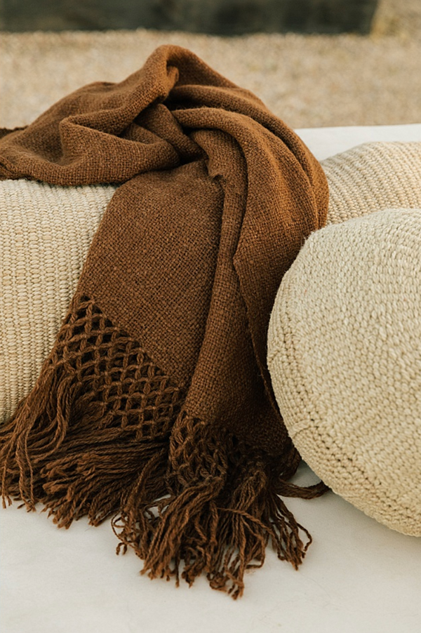 Puna Llama Throw - Tobacco