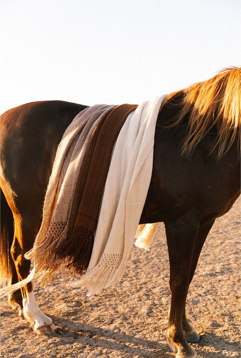 Puna Llama Throw - Tobacco