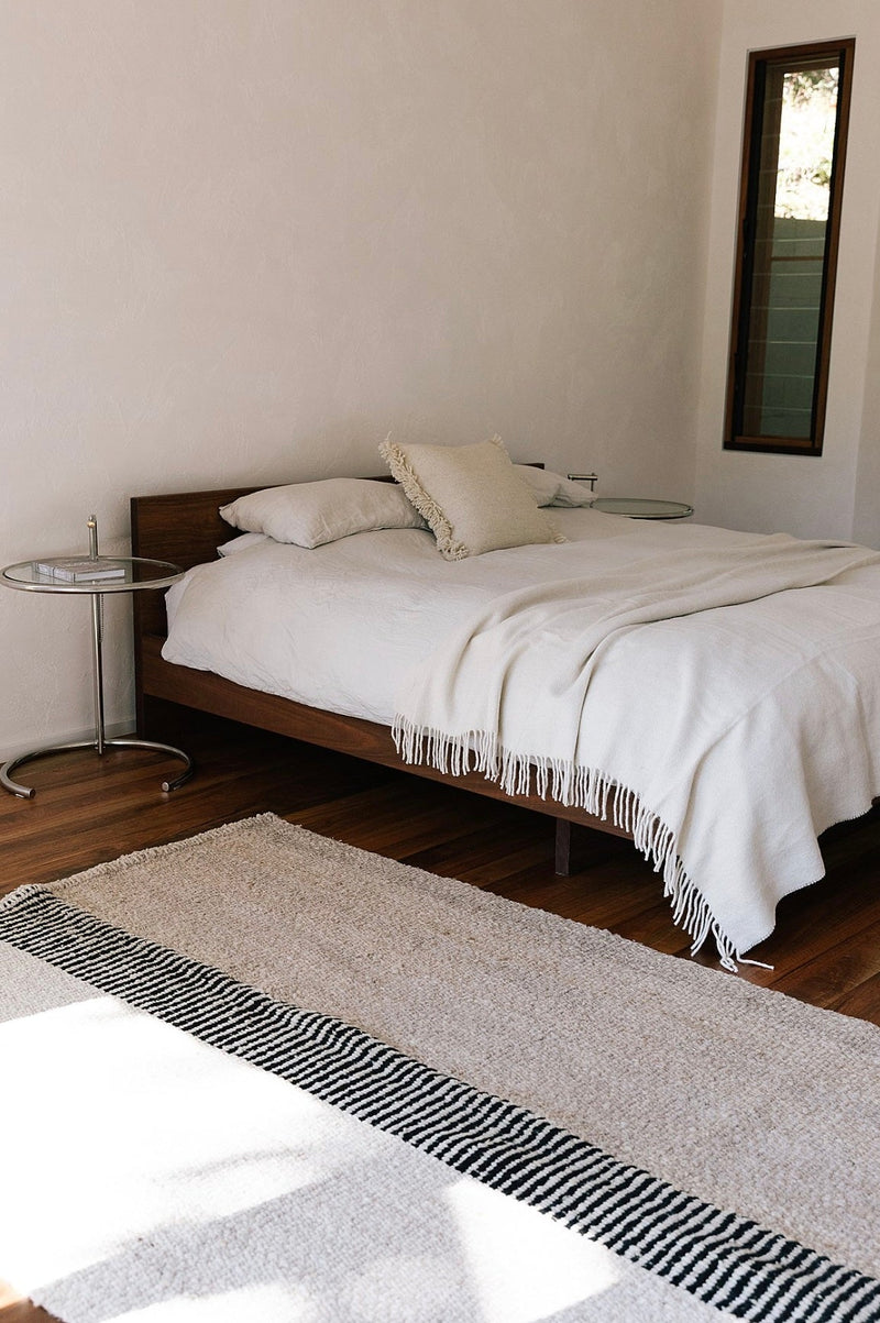 Paloma Rug Natural White, Black & Sand | 8'0" x 9'10"