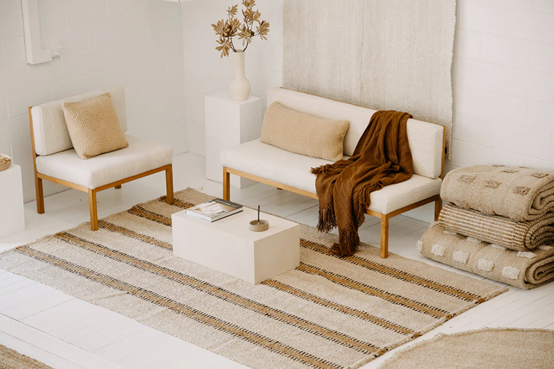 Vera Rug Sand, Brown & Latte | 6'0" x 8'10"