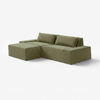 Modo 2 Piece (102") Sofa + Ottoman - Velvet - Aqua