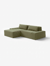 Modo 2 Piece (102") Sofa + Ottoman - Velvet - Aqua