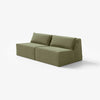 Modo Armless (80") Sofa - Velvet - Aqua