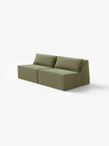 Modo Armless (80") Sofa - Velvet - Aqua