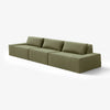 Modo 3 Piece (142") Sofa - Velvet - Aqua
