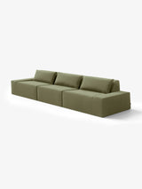 Modo 3 Piece (142") Sofa - Velvet - Aqua
