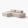 Modo 2 Piece (102") Sofa + Ottoman - Velvet - Marshmallow