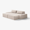 Modo 2 Piece (102") Sofa + 2 Ottoman - Velvet - Marshmallow