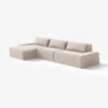 Modo 3 Piece (142") Sofa + Ottoman - Velvet - Marshmallow