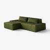 Modo 2 Piece (102") Sofa + Ottoman - Velvet - Moss
