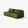 Modo Armless (80") Sofa - Velvet - Moss