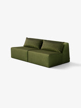 Modo Armless (80") Sofa - Velvet - Moss