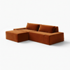 Modo 2 Piece (102") Sofa + Ottoman - Velvet - Cognac