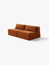 Modo Armless (80") Sofa - Velvet - Cognac