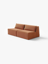 Modo Armless (80") Sofa - Velvet - Coral