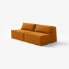 Modo Armless (80") Sofa - Velvet - Saffron