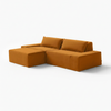 Modo 2 Piece (102") Sofa + Ottoman - Velvet - Saffron