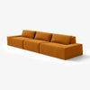 Modo 3 Piece (142") Sofa - Velvet - Saffron