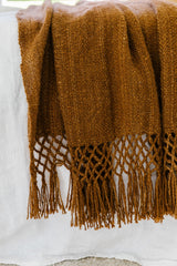 Puna Llama Throw - Tobacco