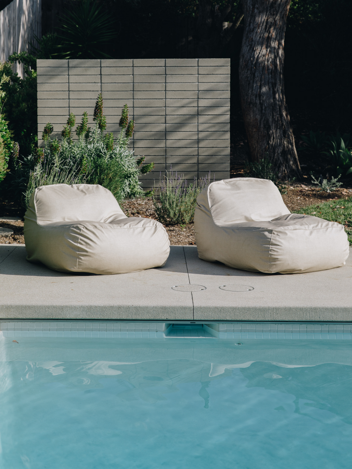 Dume Outdoor Bean Bag Chair, Oat/Beige | Premium Outdoor Patio Furniture