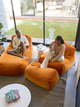 Dume Lounge Chair Velvet - Tangerine