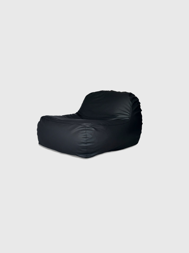 Dune Vegan Leather Chair Cover - Black