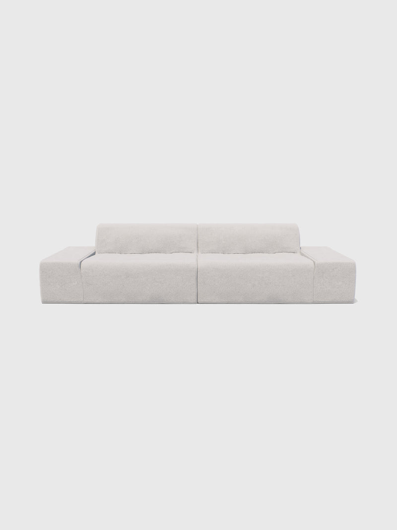 Modo 2 Piece (102") Sofa + 2 Ottoman - Performance Fabric - Natural