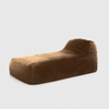 Brown divan lounger on a light gray background