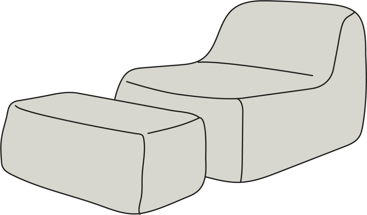 Icon for Dume Lounge Chair + Ottoman Outdoor - Gray