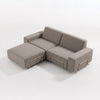 Modo 2 Seater Outdoor Sofa + Ottoman - Almond with Stone Aluminum