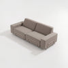 Modo 2 Seater Outdoor Sofa - Almond with Stone Aluminum
