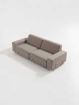 Modo 2 Seater Outdoor Sofa - Almond with Stone Aluminum