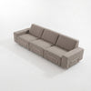 Modo 3 Seater Outdoor Sofa - Almond with Stone Aluminum
